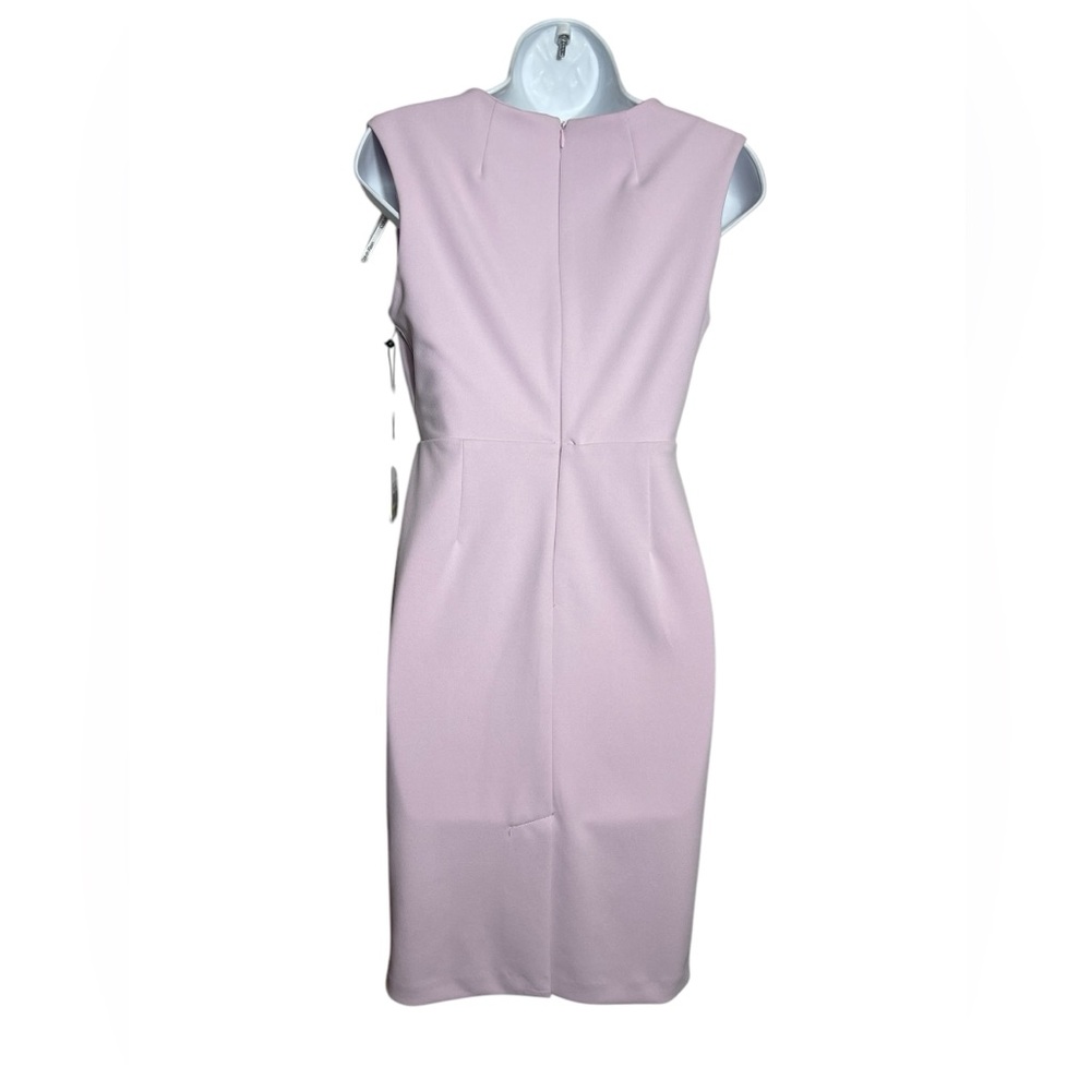 NWT Calvin Klein dress size 4 petite light pink‎ sheath dress with bow 🩷🩷 - Picture 2 of 10